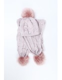 Winter powder set, hat and scarf C40 - Online store - Boutique